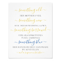 Etwas Altes Neues Unterschreiben für Brautparty