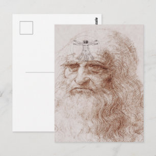 Etwas auf meinem Gemüt, Leonardo da Vincis Porträt Postkarte