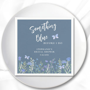 Etwas Blau bevor ich Blue Brautparty mache Serviette