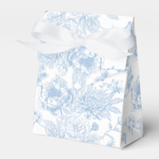 Etwas Blau, bevor ich Blue Floral Toile Geschenkschachtel