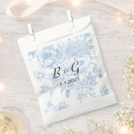 Etwas Blau, bevor ich Blue Floral Toile Geschenktütchen