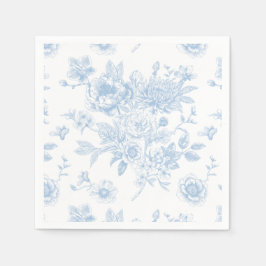 Etwas Blau, bevor ich Blue Floral Toile Serviette