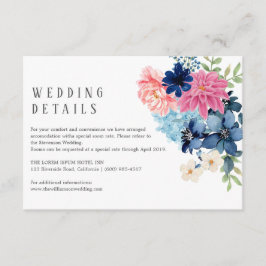 Etwas Blau bevor ich blühende Hochzeit mache Begleitkarte