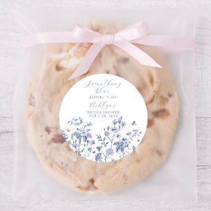 Etwas Blau, bevor ich Brautparty-Aufkleber machen Runder Aufkleber