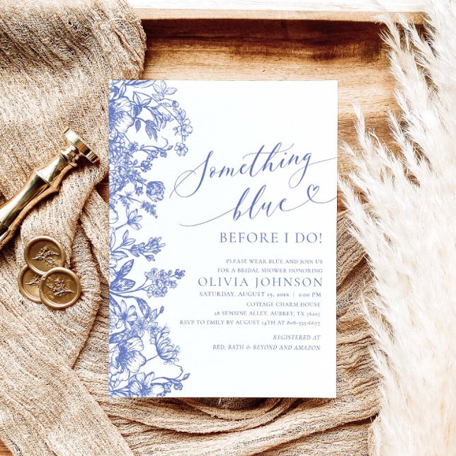 Etwas Blau, bevor ich Brautparty einladen Einladung (Von Creator hochgeladen)
