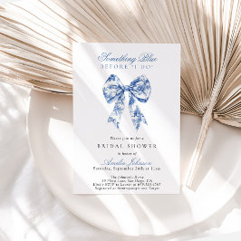 Etwas Blau, bevor ich Brautparty einladen Einladung