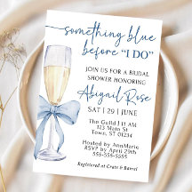 Etwas Blau, bevor ich Brautparty einladen