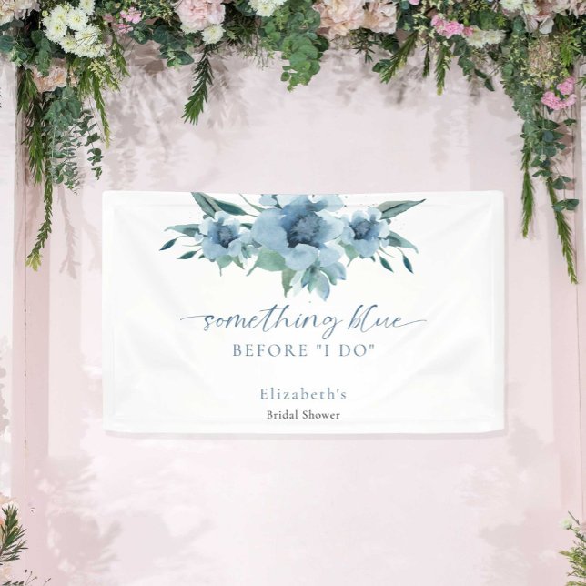 Etwas Blau, bevor ich Brautparty floral Banner (Von Creator hochgeladen)