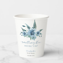 Etwas Blau, bevor ich Brautparty floral Pappbecher