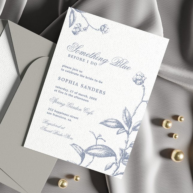Etwas Blau bevor ich Brautparty mache Einladung (Von Creator hochgeladen)