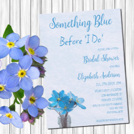 Etwas Blau, bevor ich Brautparty mache Einladung