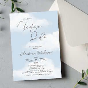 Etwas Blau, bevor ich Brautparty mache Einladung