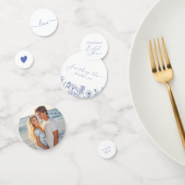 Etwas Blau, bevor ich Brautparty mache Konfetti