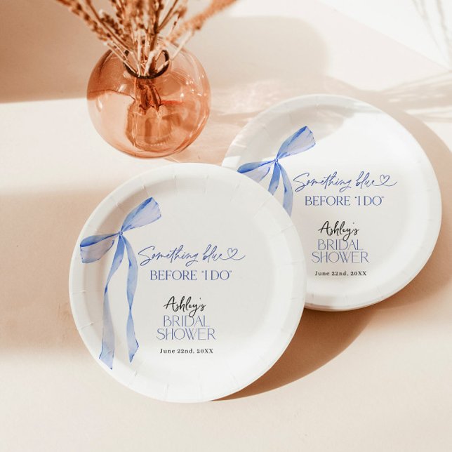 Etwas Blau, bevor ich Brautparty mache Pappteller (Von Creator hochgeladen)