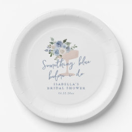 Etwas Blau bevor ich Brautparty mache Pappteller