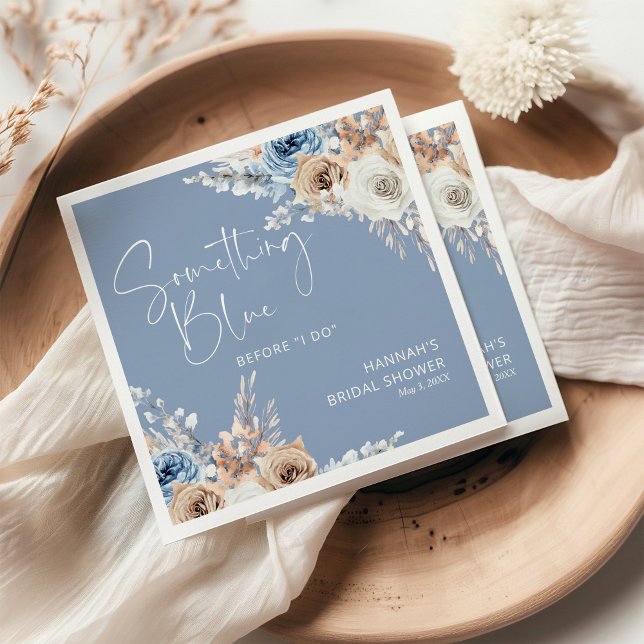 Etwas Blau, bevor ich Brautparty mache Serviette (Von Creator hochgeladen)