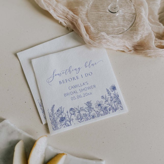 Etwas Blau, bevor ich Brautparty mache Serviette (Von Creator hochgeladen)