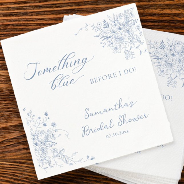 Etwas Blau, bevor ich Brautparty mache Serviette (Von Creator hochgeladen)