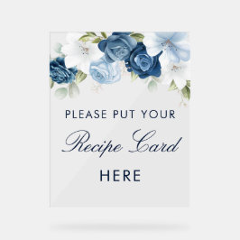 Etwas Blau, bevor ich Brautparty Rezept Acrylschild