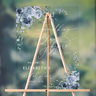 Etwas Blau, bevor ich Brautparty tun Willkommen Acrylschild