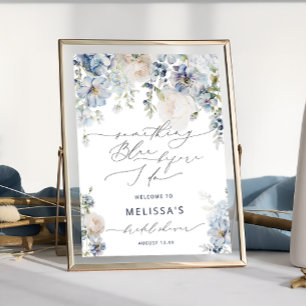 Etwas Blau, bevor ich Brautparty tun Willkommen Poster
