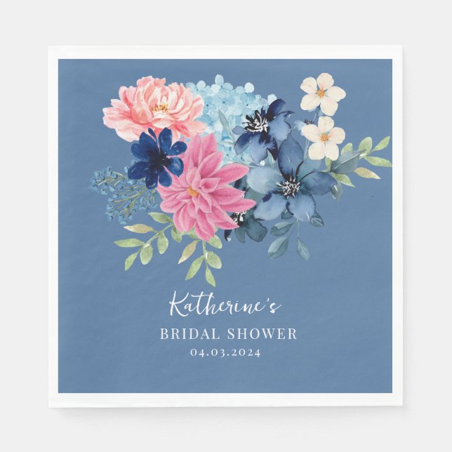 Etwas Blau bevor ich Brautparty Willkommen Serviette (Vorderseite)