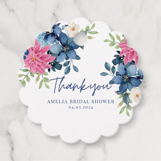 Etwas Blau, bevor ich Brautparty zu Gunsten Geschenkanhänger (Vorderseite)