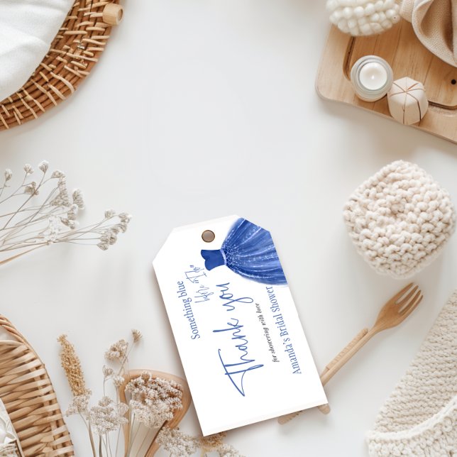 Etwas Blau, bevor ich Brautparty zu kleiden Geschenkanhänger (Von Creator hochgeladen)