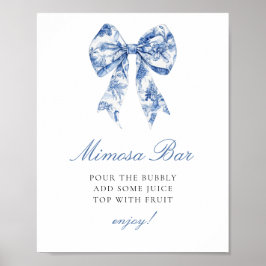 Etwas Blau bevor ich Bridal Mimosa Bar unterzeichn Poster