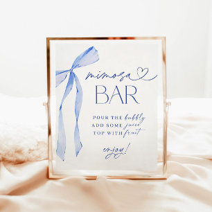 Etwas Blau bevor ich Bridal Mimosa Bar unterzeichn Poster
