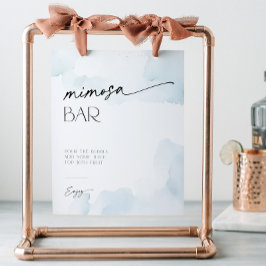 Etwas Blau, bevor ich Clouds Mimosa Bar Sockelschild