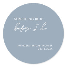 Etwas Blau, bevor ich das moderne Brautparty mache