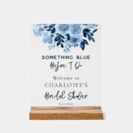 Etwas Blau bevor ich elegantes Brautparty mache Acrylschild