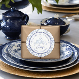 Etwas Blau bevor ich elegantes Brautparty mache Runder Aufkleber