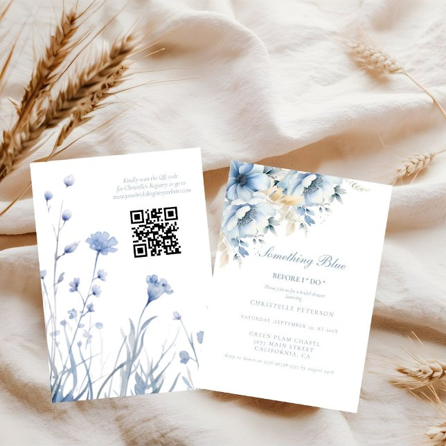 Etwas Blau bevor ich florales Brautparty mache Einladung (Von Creator hochgeladen)