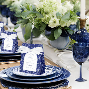 Etwas Blau, bevor ich florales Brautparty mache Geschenkschachtel