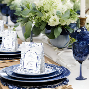 Etwas Blau, bevor ich florales Brautparty mache Geschenkschachtel