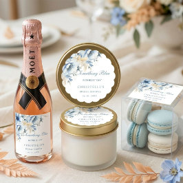 Etwas Blau bevor ich florales Brautparty mache Runder Aufkleber