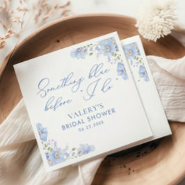 Etwas Blau, bevor ich florales Brautparty mache Serviette