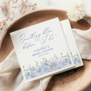 Etwas Blau, bevor ich florales Brautparty mache Serviette