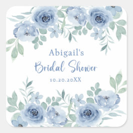 ETWAS BLAU, BEVOR ICH FLORALES BRAUTPARTY TUN QUADRATISCHER AUFKLEBER