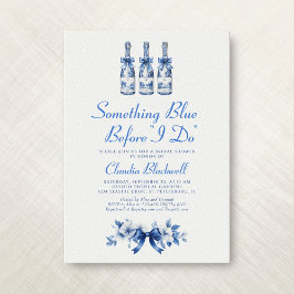 Etwas Blau bevor ich Französisch Brautparty mache Einladung