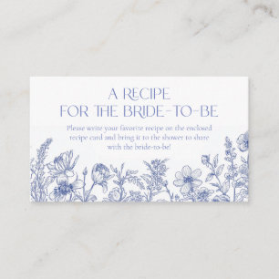 Etwas Blau, bevor ich Rezept für die Braut. Begleitkarte