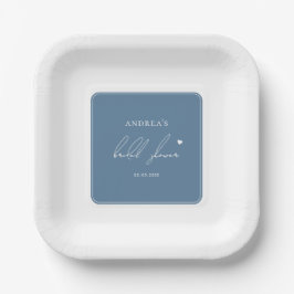 Etwas Blau bevor ich stilvolles Brautparty mache Pappteller