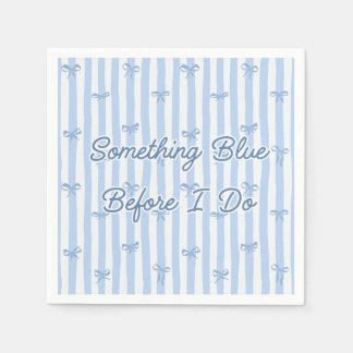 "Etwas Blau bevor ich tue" Blue Bow Serviette