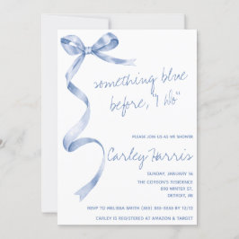 Etwas Blau bevor ich tue! Modernes Brautparty Einladung