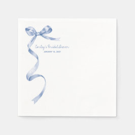 Etwas Blau bevor ich tue! Modernes Brautparty Serviette