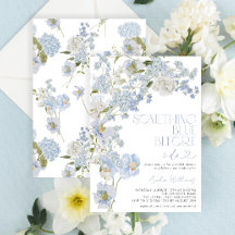 Etwas Blau, bevor ich Watercolor Floral