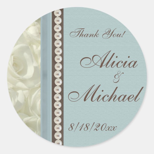 Etwas Blau Runder Aufkleber (Vorderseite)