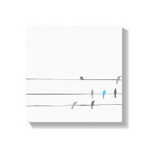 Etwas Blau | Simplistic Bird Sky Painting